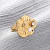 304 Stainless Steel Adjustable Cuff Rings for Women RJEW-B126-05G-02-1