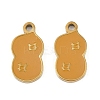 Vegetables 304 Stainless Steel Enamel Charms STAS-C137-02H-G-1