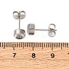 304 Stainless Steel Clear Cubic Zirconia Stud Earrings EJEW-Q044-07P-3