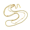 Ion Plating(IP) 304 Stainless Steel Pave Clear Cubic Zirconia Column Double Layer Necklaces LS-NJEW-S426-02G-1