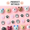40Pcs 10 Styles Natural Wooden Beads WOOD-FS0001-35-3