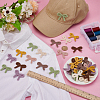 42Pcs 7 Colors Polyester Cloth Patches PATC-FG0003-15-4
