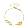 Sports Brass Micro Pave Cubic Zirconia Infinity Link Bracelets LS-BJEW-D386-01D-G-2