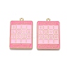 Rack Plating Alloy Enamel Pendants ENAM-N056-430A-1