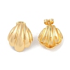 201 Stainless Steel Shell Shape Stud Earrings EJEW-I309-04G-2
