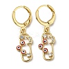 Real 18K Gold Plated Brass Dangle Leverback Earrings EJEW-A033-23G-02-1