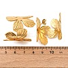 Flower with C-Shaped 304 Stainless Steel Stud Earrings for Women EJEW-A131-01C-G-5