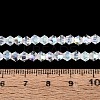 AB Color Plated Transparent Glass Beads Strands GLAA-G127-01-02J-2