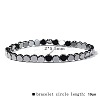 Synthetic Non-magnetic Hematite Beads Stretch Bracelets for Men LS-RL7655-13-1