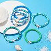 12Pcs 12 Color Polymer Clay Heishi Surfer Stretch Bracelets Set BJEW-JB10011-2