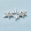 Rack Plating Brass Micro Pave Cubic Zirconia Pendants KK-E081-10S-4