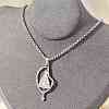 201 Stainless Steel Nossa Senhora Aparecida Virgin Pendant Box Chain Necklaces NJEW-H055-07P-1