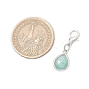 Natural Quartz Crystal & Jade & Strawberry Quartz & Sunstone & Amazonite Faceted Teardrop Pendant Decorations HJEW-JM03320-4