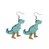 Cute Dinosaur Dangle Earrings with Glitter Boots Cartoon Animal Acrylic Earrings Trendy Jewelry for Women Teens FS-WG8687D-02-2