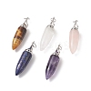 Natural & Synthetic Mixed Gemstone Pointed Big Pendants G-C051-09P-1