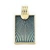Real 18K Gold Plated Rack Plating Brass Enamel Pendants X-KK-M293-43G-01-1