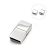 Tarnish Resistant Smooth 304 Stainless Steel Rectangle Magnetic Clasps with Glue-in Ends LS-STAS-E089-42P-1