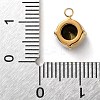304 Stainless Steel Micro Pave Cubic Zirconia Pendants STAS-K292-01G-13-3