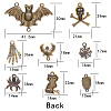 Halloween Jewelry Tibetan Style Pendants TIBEP-SC0001-20-4