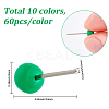 600Pcs 10 Colors Round Stainless Steel Drawing Pins FIND-SP0004-46-2
