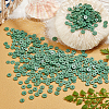 10 Strands Flat Round Handmade Polymer Clay Beads CLAY-PH0001-44K-4