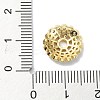 Rack Plating Brass Micro Pave Clear Cubic Zirconia Bead Caps KK-U014-11A-G-3