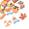 16Pcs 8 Styles Thanksgiving Day Alloy Enamel Pendants ENAM-FP0001-69-3