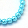 Baking Paint Pearlized Glass Pearl Round Bead Strands HY-Q003-4mm-48-2