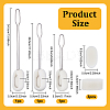 3Pcs 3 Style Stainless Steel & Sponge Beaker Brush AJEW-UN0002-04-2
