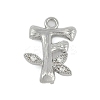 Brass Crystal Rhinestone Letter Links Connector Charms KK-S395-06P-F-1
