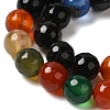 Dyed & Heated Natural Agate Beads Strands G-P539-D01-05-4