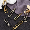 CRASPIRE 6Pcs 6 Styles Tibetan Style Alloy Hook Clasps FIND-CP0001-73-4