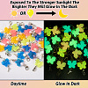 Butterfly Luminous Acrylic & Letter A~Z Tibetan Style Alloy Pendant Decorations HJEW-TAC0020-4