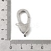 Brass Clear Cubic Zirconia Lobster Claw Clasps KK-Z078-46B-P-3