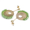 Real 14K Gold Plated 304 Stainless Steel Boho Stud Earrings EJEW-K294-05G-02-2
