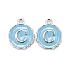Platinum Plated Alloy Enamel Charms LS-X-ENAM-S118-04C-P-1
