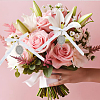 Tibetan Style Alloy & Glass Oval Photo Bouquet Hanging Ornaments HJEW-HY0001-11-6