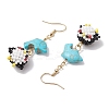 Synthetic Turquoise Dangle Earrings EJEW-MZ00254-4