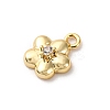 Brass Micro Pave Cubic Zirconia Charms KK-D371-04A-G-2