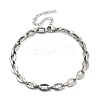 304 Stainless Steel Dapped Chains Bracelets for Men & Women BJEW-D042-26P-4
