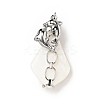 Natural White Shell Pendants SSHEL-C010-07P-1