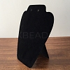 Flocked Cloth with Paperboard Jewelry Display Stands NDIS-WH0006-02-1