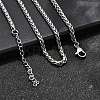 Non-Tarnish 316 Surgical Stainless Steel Wheat Chain Necklaces NJEW-M176-18-B-2