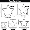 5 Styles Iron Star Ring for DIY Woven Net/Web with Feather IFIN-GF0001-67B-2