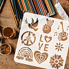 PET Hollow Out Drawing Painting Stencils DIY-WH0391-0547-3
