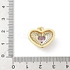 5Pcs Brass Micro Pave Clear Cubic Zirconia Pendants Sets KK-B141-05G-4