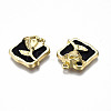 Rack Plating Alloy Enamel Pendants ENAM-N060-17-LG-4