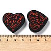 Food Grade Heart with Word Love Silicone Focal Beads SIL-NH0001-01B-3