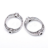 Donut Tibetan Style Alloy Bead Frames TIBE-R309-04AS-RS-1