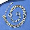 Brass Paperclip Chain Y Lariat Necklaces NJEW-H087-06G-G-2